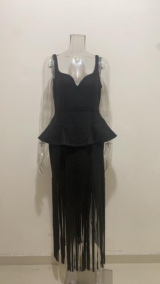 NYMERIA FRINGE MAXI DRESS | PREORDER