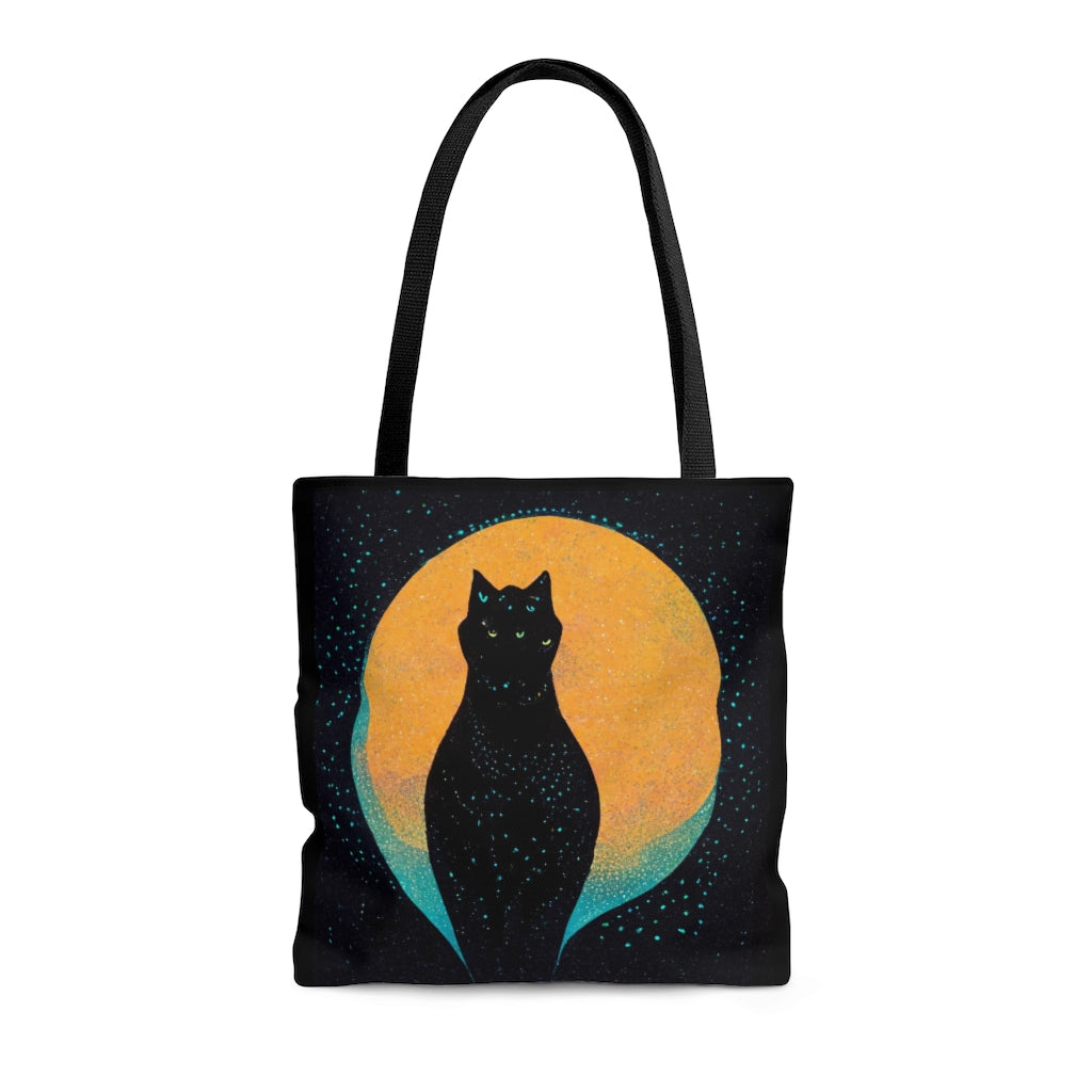 BLACK CAT SILHOUETTE TOTE BAG