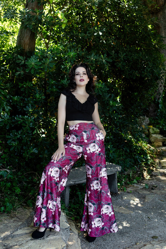 LUNA TROUSERS BLACK WIDOW LOVER (WINE) | PREORDER