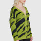 ELECTRIC LIME FUZZ CARDIGAN