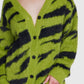 ELECTRIC LIME FUZZ CARDIGAN