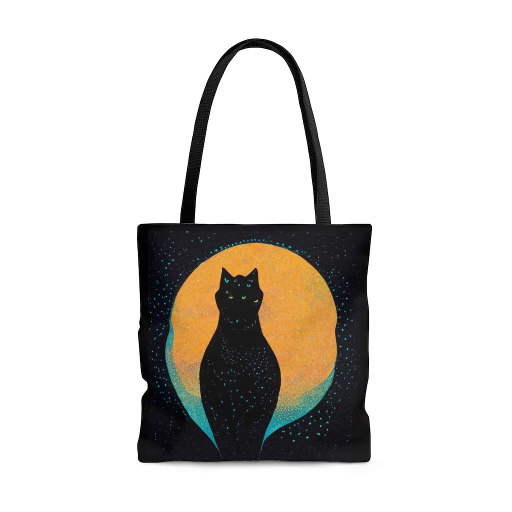 BLACK CAT SILHOUETTE TOTE BAG