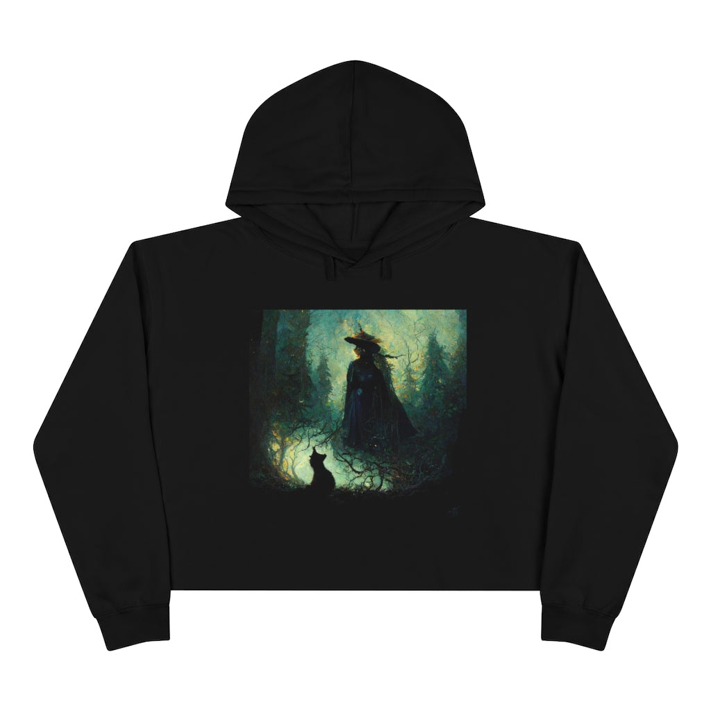 A WITCH’S FAMILIAR CROP HOODIE